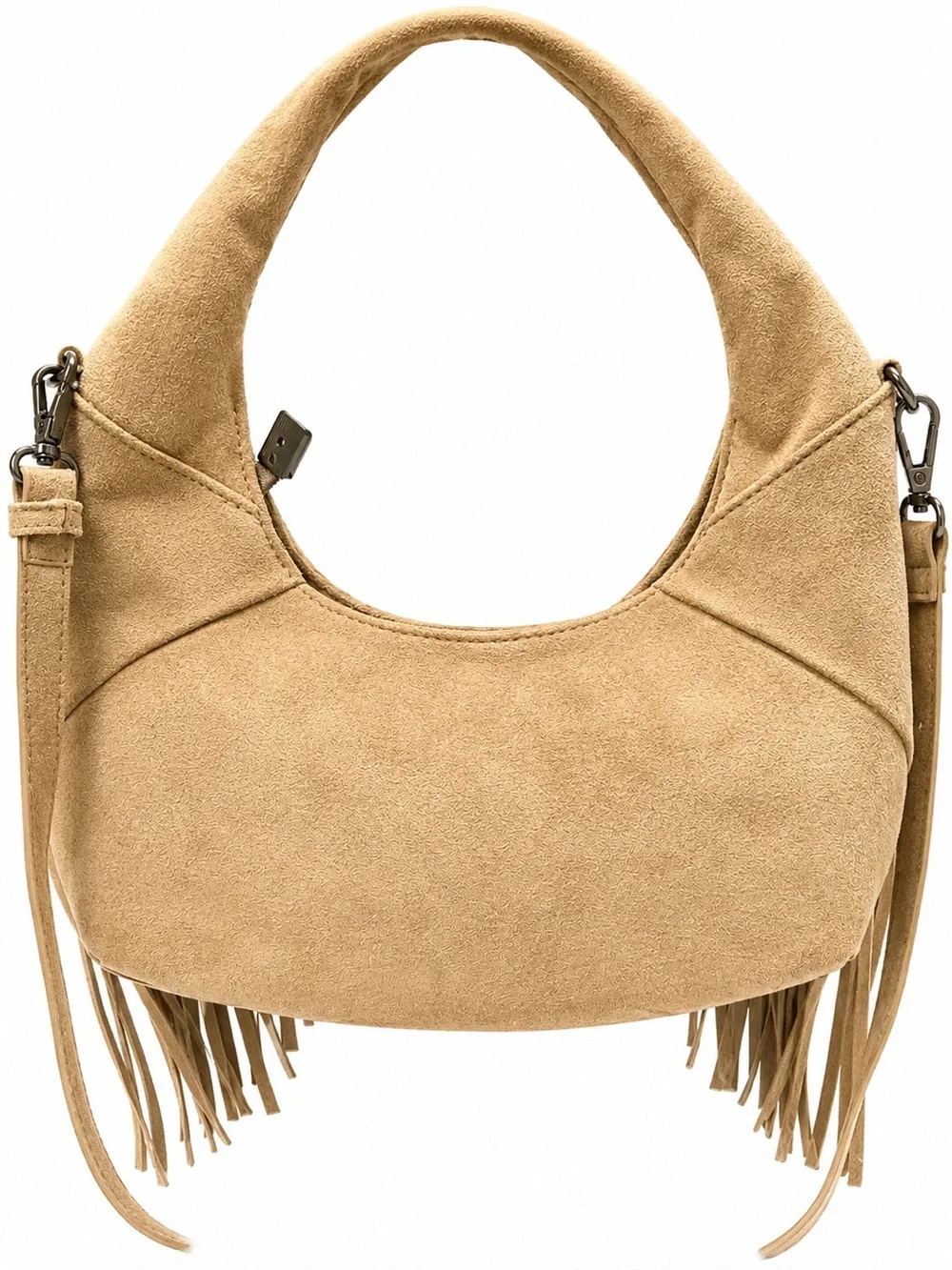 Wrangler Tan Suede Fringe Shoulder Bag